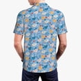 thumbnail image 4 of Balery Cute Chickens and Flowers Printed Men’s Short Sleeve Polo Shirt, Midweight Men's Shirt,Golf Polo shirts -Small, 4 of 9