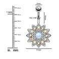 thumbnail image 6 of Fridja Belly Button Rings, Opal, Cubic Zirconia, Body Piercing Jewelry, Includes 5 Rings, 5 mm/8 mm, 6 of 7