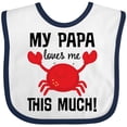 thumbnail image 3 of Inktastic My Papa Loves Me Boys or Girls Baby Bib, 3 of 4