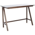 thumbnail image 3 of SAFAVIEH Redding Solid Classic Modern Writing Desk, Walnut, 3 of 11