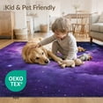 thumbnail image 4 of ODIKA 8'x10' Washable Area Rug Purple Starry Cosmic Galaxy Swirl Abstract Nebula Stardust Constellation for King Size Bedroom Under Bed, Master Suite, Non-Shedding, Easy Care, 4 of 7