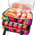 thumbnail image 5 of Musical Instrument Double Layered Insulated Lunch Bag with Two Compartments | Large Capacity Meal Bag for Hand Carry | Refrigerated Lunch Bags - 7.1x11.4x16.1 Inches, 5 of 6