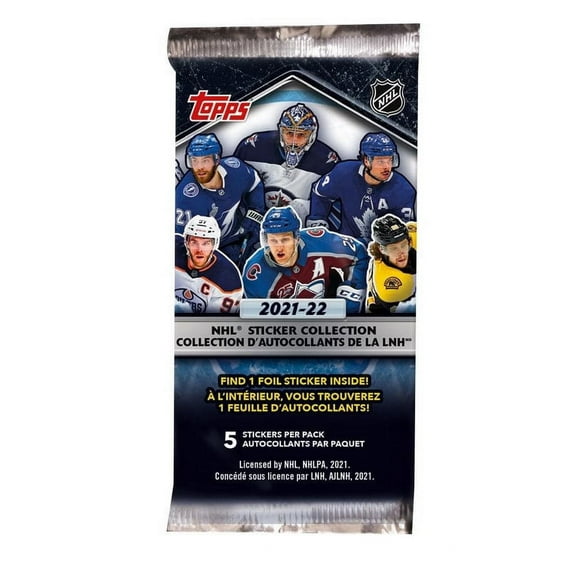 Topps TPS-FGC004471-C 2021-22 Topps NHL Sticker Collection Pack | 4 Stickers and 1 Foil Sticker