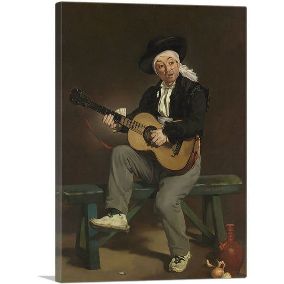 ARTCANVAS The Spanish Singer 1860 Canvas Art Print by Edouard Manet - Size: 40" x 26" (1.50" Deep)