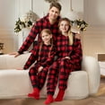 thumbnail image 3 of Joyfy Christmas Onesies for Women,Adult Fleece Plaid Hoodie Full Zipper Onesie Pajamas for Women,Holiday Pajamas for Women, 3 of 10