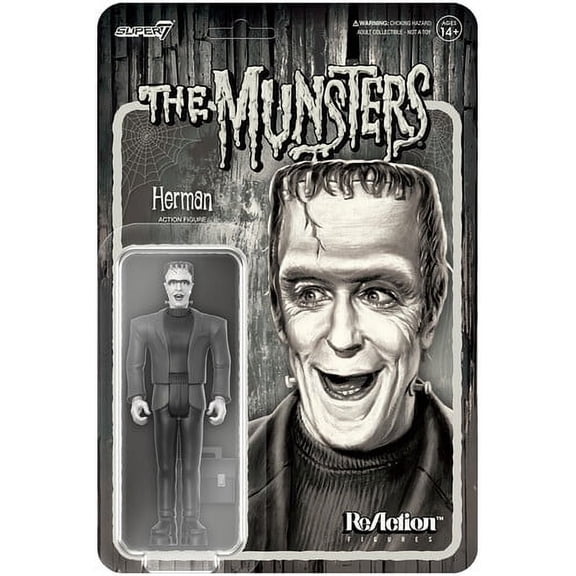 Super7 - The Munsters - ReAction Wave 2 - Herman Munster (Grayscale), Super7, Gifts
