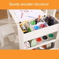 thumbnail image 5 of De madera para niños art mesa y sillas set, para niños pequeños craft play escritorio con grande almacenamiento, 5 of 5