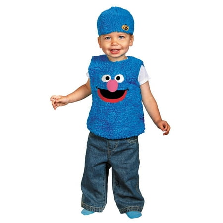 Sesame Street Infant Boys & Girls Plush Blue Grover Costume with Hat