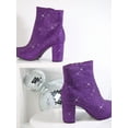 thumbnail image 4 of Rhinestone Pointy Toe Block Heel Booties, 4 of 4