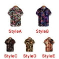 thumbnail image 2 of Paisley Floral Hawaiian Top Polyester Fabric Top Summer Shirt for Travelling and Dating, 2 of 11