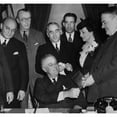 thumbnail image 2 of Fdr Presidency. Us President Franklin Delano Roosevelt Being Awarded Hebrew Medal History (36 x 24), 2 of 2