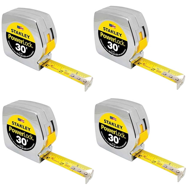 Cinta métrica Stanley PowerLock de 30 pies/9 m con gancho Tru-Zero