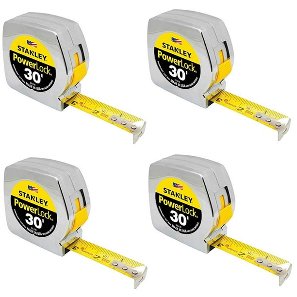 Cinta métrica Stanley PowerLock de 30 pies/9 m con gancho Tru-Zero