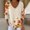Khaki, variant on Autumn Winter Knitted Jumper for Women Wool Pullover Halloween Plain Elegant V Neck Sweater Warm Basic Knit Top Casual Daily 1 Pack, Khaki,XL