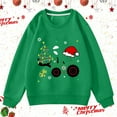 thumbnail image 3 of FUZHIQ Boys Sweatshirts Cute Christmas Santa Reindeer Prints Soft Cozy Winter Crewneck Christmas Pullover Hoodie Sweatshirt Long Sleeve Holiday Tops for 13-14 Years, 3 of 4