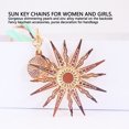 thumbnail image 3 of Car Sun Keychain, Sun Keychain Gold Artificial Pearl Zinc Alloy  for Purse, 3 of 7
