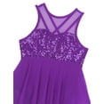 thumbnail image 4 of Rswnyirn Kids Girls Sequins Ballet Tutu Dress Leotard Lyrical Latin Jazz Modern Dancewear Purple 16, 4 of 7