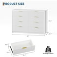 thumbnail image 2 of Fluted Dresser for Bedroom, 8 Drawer Double Dresser, Large Capacity & Anti-Tip, Modern Chest of Drawers with Metal Handles, Wooden Dressers Closet Storage Organizer for Living Room Hallway Entryway, 2 of 8