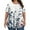 Blue, variant on TQWQT Womens Plus Size Tops 4x-5x Summer Crew Neck T Shirts Floral Print T-Shirt Short Sleeve Ladies Tops and Blouses Loose Casual Curvy Women Clothes Army Green L
