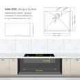thumbnail image 7 of Undermount Kitchen Sink Laundry Sink Drop In - 25"x22" Laundry Utility Sink 16 Gauge Stainless Steel Drop In Topmount 12 Inch Deep Single Bowl Above Counter Utility Laundry Room Sink Basin,Stainless, 7 of 7