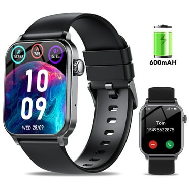 Tikland Smart Watches for Men Women, Smartwatch Fits for iPhone Android 1.83" HD Fitness Tracker with Call Function, 600 mAh 30 Day Battery Life, 110  Sport Modes, Fitness Watch, IP68 Waterproof