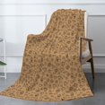 thumbnail image 3 of XMXT Throw Blankets, Coffee Pencil Print Bed Blanket for Bedroom Sofa, 50 x 70 inches, 3 of 9