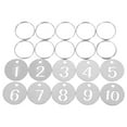 thumbnail image 1 of Shisuyan 10pcs Number Key Tags Stainless Steel Numbered Tags Number Id Tags Round Metal Key Tags With Rings Coat Check Tags Identifiers Key Label For House Lockers Dormitory Keys, 1 of 9