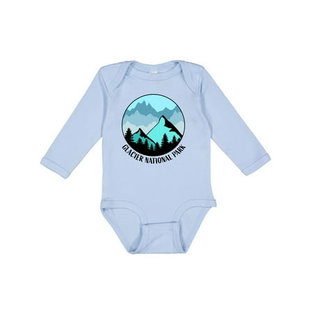

Inktastic Glacier National Park Montana Mountains Boys or Girls Long Sleeve Baby Bodysuit