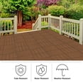 thumbnail image 4 of Pure Garden 6PK Interlocking Deck Tiles Woodgrain Outdoor Flooring, Brown, 4 of 8
