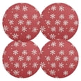 thumbnail image 2 of Ryvnso Christmas Snowflake Round Plate Mats Dining Table Placemat Set of 6 for Holiday Decoration, 2 of 7