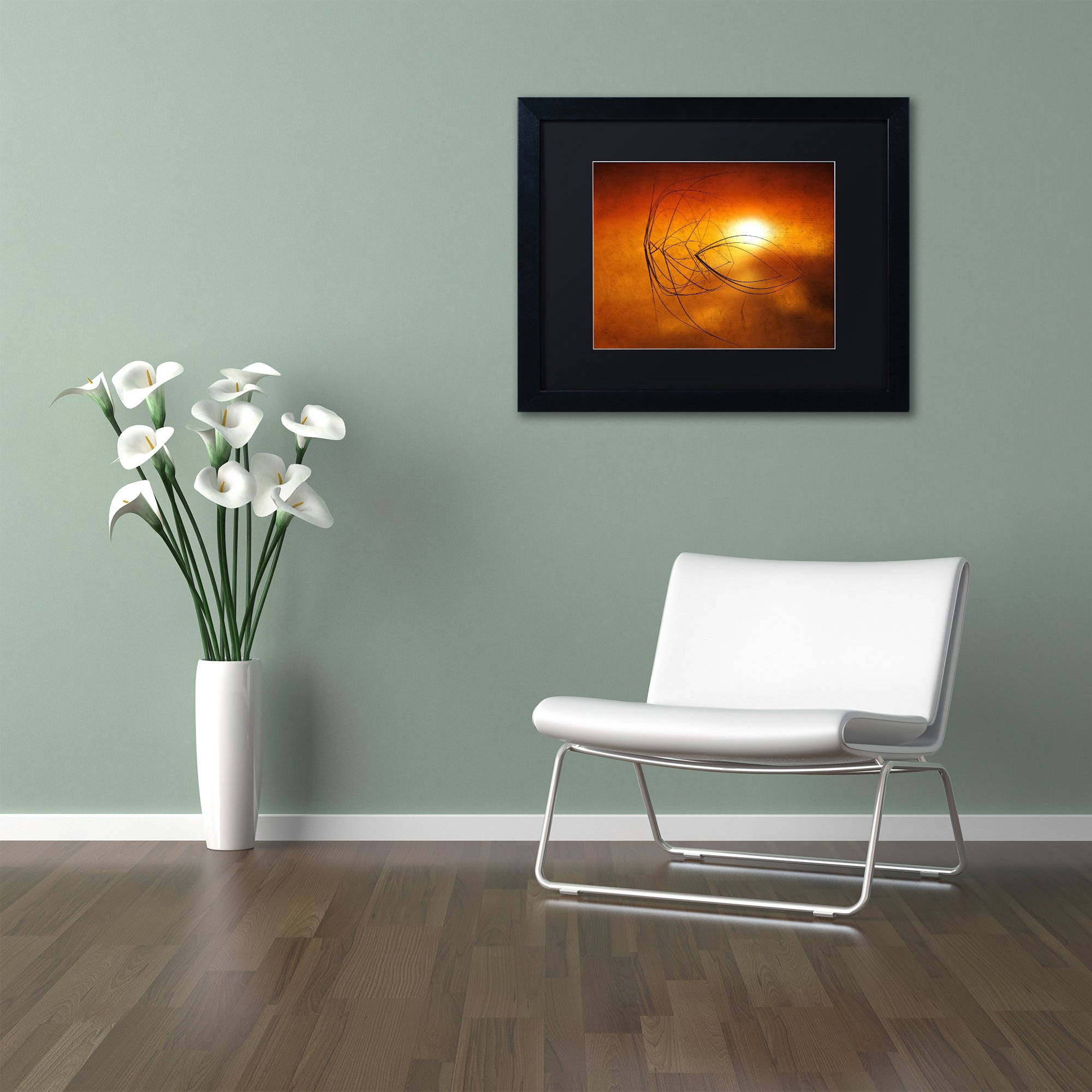 Trademark Fine Art "Touch of Last Light" Canvas Art by Philippe Sainte-Laudy Black Matte, Black Frame