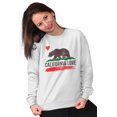 thumbnail image 4 of Flag Crewneck Sweat Shirts Sweatshirts CA Love Bear California Vacation Souvenir, 4 of 6