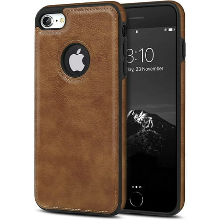 For iPhone 7 & iPhone 8 (4.7'') Case Luxury Leather Business Vintage Slim Non-Slip Soft Grip Shockproof Protective Cover