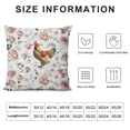 thumbnail image 5 of Orinice Flowers Chicken Graphic Decorative Cushion Throw Pillow Cover for Home Sofa Car Bedroom, Short Plush 1PC 12x12in, 5 of 5