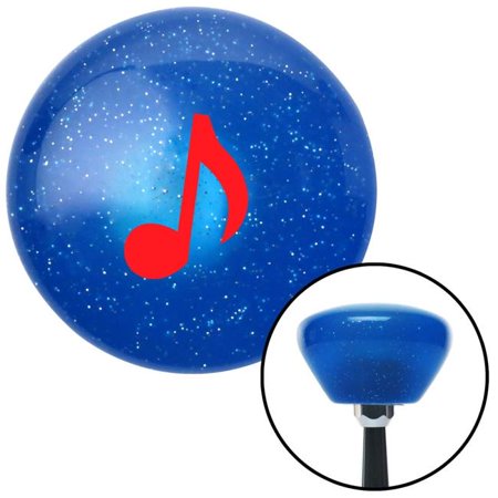 American Shifter Red Music Note Blue Retro Metal Flake Shift Knob with M16 x 1.5 Insert Shifter Auto Brody