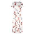 thumbnail image 4 of gakvbuo Plus Size Maxi Dress For Women With Pockets Loose Casual Summer Dresses Plus Size Women Casual Round Neck Summer Short Sleeve Print Loose Pocket Long Dress, 4 of 6