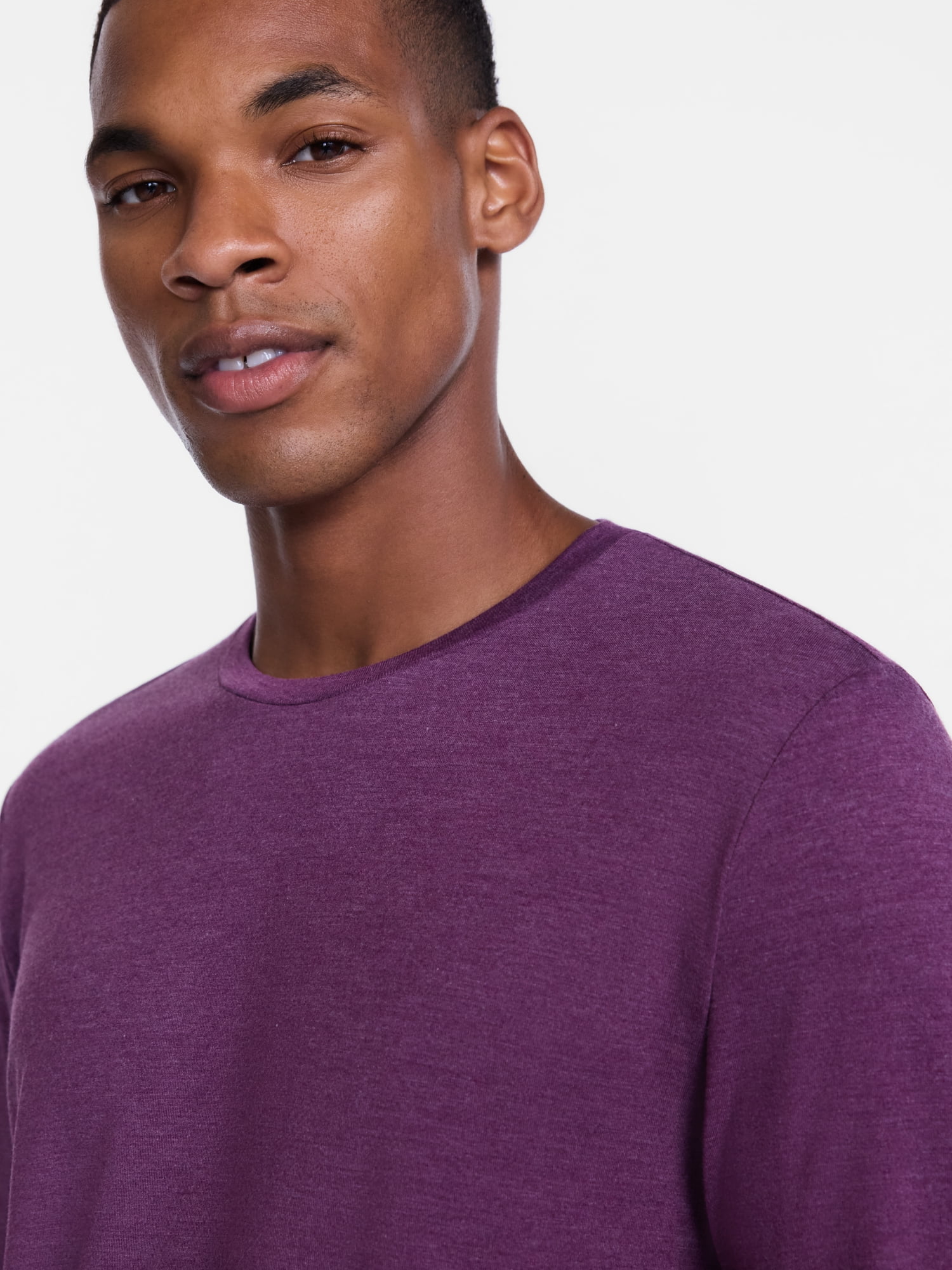 Athletic Works Men's and Big & Tall Men's Tri-Blend Tee with Long Sleeves, Sizes XS-4XLT