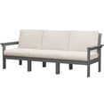 thumbnail image 6 of FUNDAZE Oversized HDPE Patio Furniture Sets, 3-Seater Outdoor Conversation Set | For Patio, Poolside, Backyard Use, Grey Frame with Khaki Cushion, 6 of 7