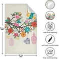 thumbnail image 5 of Blossom Branch Kitchen Dish Towels Set of 1 Absorbent Hand Towels, Lint-Free 18"x28" Birds Cages Flowers Fast Drying Hanging Dishcloths for Cooking Baking Home Clean, 5 of 7