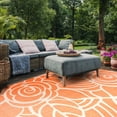 thumbnail image 4 of SAFAVIEH Courtyard Chester Floral Indoor/Outdoor Area Rug, 8' x 11', Rust/Sand, 4 of 10