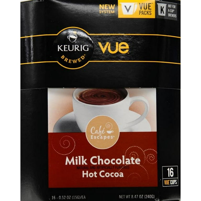 Keurig Vue Pack Cafe Escapes Milk Chocolate Hot Cocoa 16ct