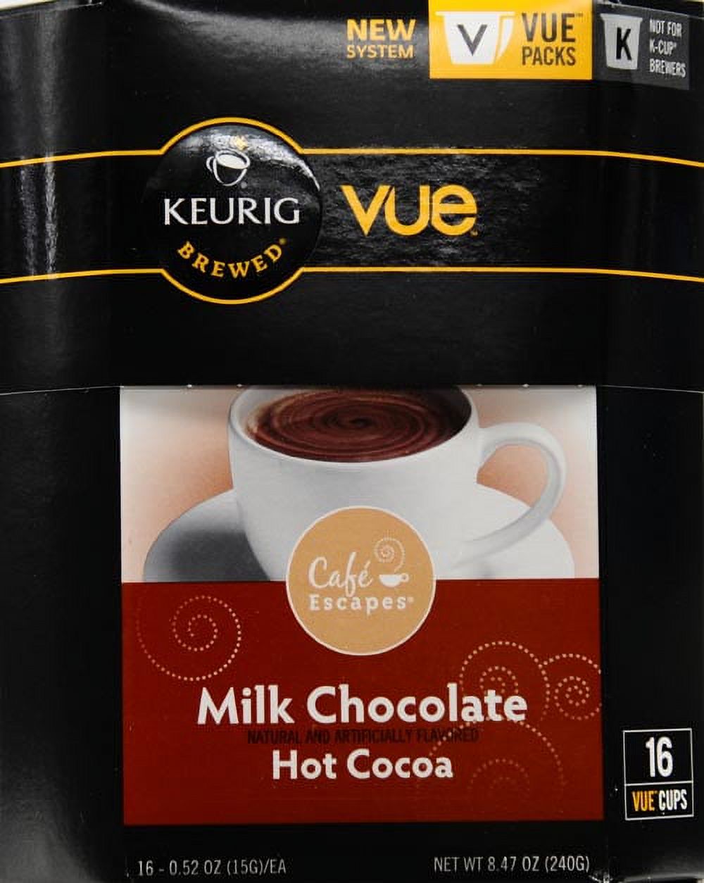 Keurig Vue Pack Cafe Escapes Milk Chocolate Hot Cocoa, 16ct - image 2 of 3