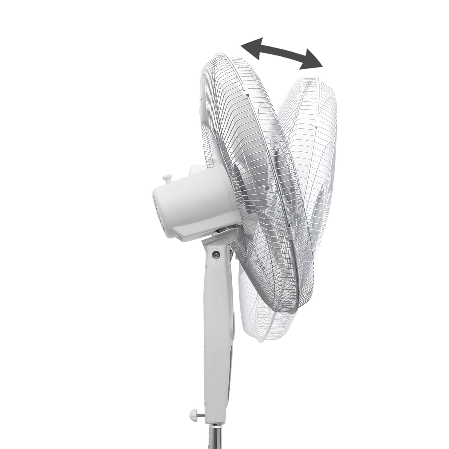BLACK+DECKER 18-In. 3-Speed Oscillating Stand Fan with Remote, BFSR18 (White)