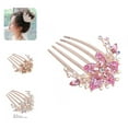 thumbnail image 1 of Hair Comb Long Lasting High-end Shiny Rhinestone Five Teeth Hair Barrette Hair Styling Accessories, 1 of 8