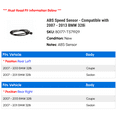 thumbnail image 2 of ABS Speed Sensor - Compatible with 2007 - 2013 BMW 328i 2008 2009 2010 2011 2012, 2 of 2