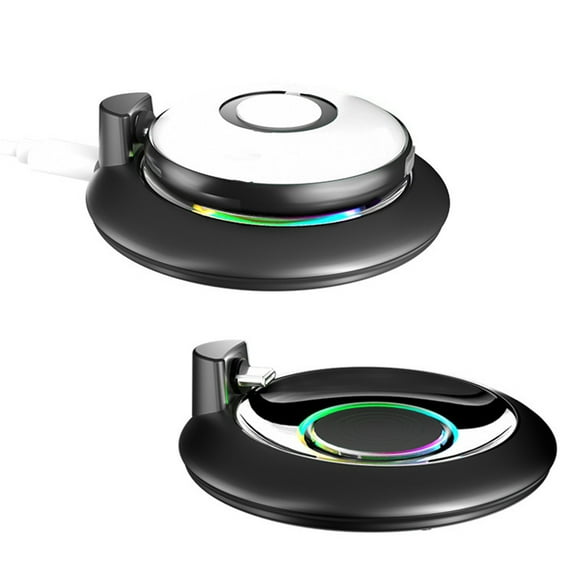 Charging Station with RGB Charging Light Non-slip Compact Size Portable Desktop Charger Base for Pokémon Go Plus+ Black
