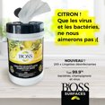 thumbnail image 3 of BiOSS | Lingettes désinfectantes pour surfaces - 200 - Parfum citron, 3 of 3