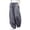 Grey, variant on Men's Linen Pants Casual Wide Leg Baggy Pants Elastic Waist Drawstring Loose Fit Casual Summer Beach Pants with Pockets Baggy Trousers Beige L