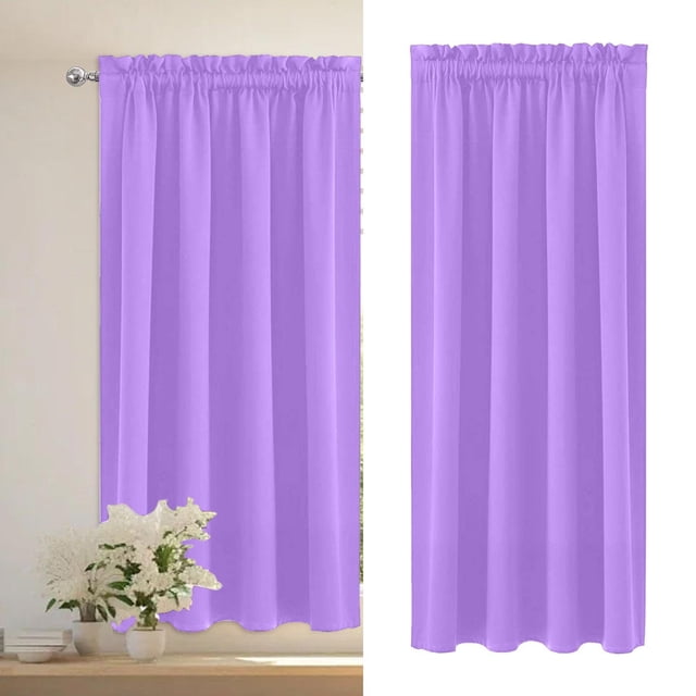 karymi Solid Color Short Semi-Transparent Curtains Lightweight Window Curtains, for Kitchen Bathroom Bedroom, Soft Wavy Hemline, Easy Installation, Perfect for Partial Light Blocking Needs