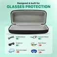 thumbnail image 2 of OPTIPAK Hard Shell Glasses Case – Embossed Deluxe Large Leather Eyeglass Case with Microfiber Cleaning Cloth – Protective Glasses Holder for Men & Women (Pack of 1), 2 of 7